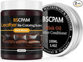 12oz Leather Recoloring Balm & 3.4oz Mink Oil Leather Conditioner kit,Dark Brown Leather Color Repair Kits for Couches, Leather Couch Paint Scratch Repair for Furniture Car Sofa Shoes Leather Dye