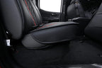 Tomatoman Tacoma Rear Seat Covers Compatible with Toyota Tacoma 2005-2025 2026 TRD Sport OffRoad Limited SR5 V6 Crew Double Extended Cab Truck Waterproof Leather Back Car Cushions(Rear Seat/Black-Red)