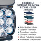 CleverMade Collapsible Insulated Cooler Bag – Leakproof Soft Cooler for Beach, Travel, Car – Bottle Opener