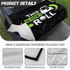Biyejit Golf Cart Seat Covers with 4 Pockets Golf Cart Seat Towel Blanket Fits 2-Seat Golf Carts, Golf Cart Accessories