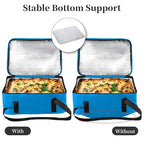 Bodaon Insulated Casserole Carrier Bag, Fits 9x13 and 11x15 Inch Baking Dish with Lid, Casserole Carriers for Hot or Cold Food for Transport (Black)