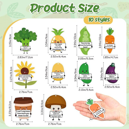 20 Pcs Positive Car Air Fresheners Bulk Employee Appreciation Gift Funny Car Hanging Ornament Scented Incense Chip Dietician Appreciation Gifts for Driver Staff Teacher Nurse Team, 10 Styles