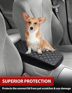 KBH Center Console Armrest Cover for Toyota Camry 2007 2008 2009 2010 2011, Middle Console Lid Protector, Arm Rest Pad Accessories, Anti-Scratch, Vinyl Leather, Black