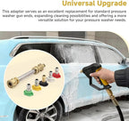 Pressure Washer Adapter with 1/4" Quick Connect and 5 Nozzles, 6" Metal Adapter Replacement Compatible with Ryobi, Dewalt, Husky, Portland, Harbor Freight, Up to 3000 PSI