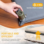 SUV Air Mattress Car Bed Camping, Inflatable Car Camping Pad with Air Pump, Ultrathick Memory Foam Camping Mattress, 9.0 R-Value Insulated Sleeping Pad 2 Person, Camp Mat for Hiking and Backpacking