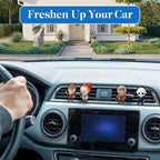 GENANY 3D Resin Horror Movie Character Car Air Freshener, Spooky Air Freshener Vent Clips, Horror-themed Car Accessories, Funny Gifts for Women Men Horror Fans, Scary Decorations