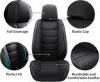 Full Coverage Faux Leather Car Seat Covers Full Set,Automotive Seat Covers for Cars,SUVs Pick-up Truck, Car Seat Cushion, Black Seat Covers,Front Seat Cover,Car Seat Protector