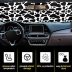 Windshield Sun Shade Foldable Car Front Window Covers for Car Accessories Sun Heat UV Rays Visor Protector Protection for Universal Cars SUV Truck(Cow Print)
