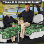 Biyejit Golf Cart Seat Covers with 4 Pockets Golf Cart Seat Towel Blanket Fits 2-Seat Golf Carts, Golf Cart Accessories