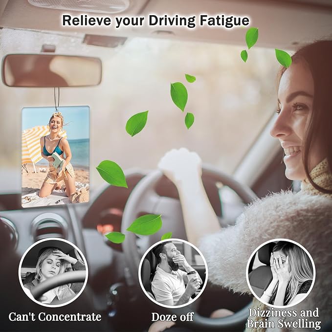 Custom Air Fresheners with Pictures - Personalized Photo air Freshener for Car, Double Sided Print Photo/Logo With Scents for Bedroom, Bathroom, Christmas Mother's Day Hanging Ornaments Holiday Gifts