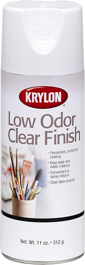 Krylon K07110 11-Ounce Low Odor Clear Gloss Finish Aerosol Spray