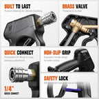 Short Pressure Washer Gun, High Pressure Washer Gun 4500 PSI M22-14mm & 3/8" Connect Car Accessories Car Washing Gun Car Detailing Kit with 5 Spray Nozzle, 1/4" Quick Connector Coupler for Foam Cannon