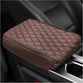 Car Armrest Cushion, Memory Foam Auto Arm Rest Box Protector with 2 Storage Bags, Waterproof Leather Center Console Cover Universal for Most Vehicles, Car Accessories (Coffee)