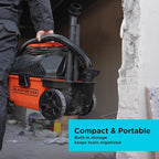 BLACK+DECKER Shop Vacuum Wet and Dry, 4 Gallon 5.0 Peak HP Wet/Dry Vacuum, Quiet Operation with Muffler, Long Reach Cleaning Range & On-Board Storage, Complete Accessory Set, BDXV18905P-4