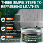 Dark Brown Leather Repair Kit, Leather Recoloring Balm – Restore & Repair Faded Leather on Couches, Car Seats, Shoes & Furniture | Leather Color Restorer & Conditioner | Easy DIY Application
