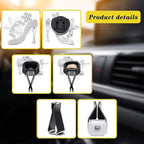 6 Pieces Car Air Vent Decoration Bling Car Interior Decoration Silver Rhinestone, Car Air Freshener Clip with Aromatic Soft Pad (Rhinestone Style)