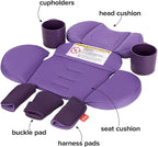 Diono Radian 3R Comfort Travel Kit, Infant Car Seat Accessory, Compatible with Radian 3R, 7-Piece Kit (2 Harness Pads, 1 Buckle Pad, Head Cushion, Seat Cushion, 2 Cupholders), Purple Wildberry