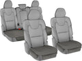 Motor Trend Car Seat Covers for Front & Rear Full Set - Nappa Leather Seat Protectors for Cars, Trucks & SUVs - Gray Automotive Seat Covers with Storage Pockets - Durable Bottom Cushion Protection