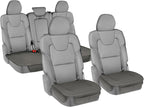 Motor Trend Car Seat Covers for Front & Rear Full Set - Nappa Leather Seat Protectors for Cars, Trucks & SUVs - Gray Automotive Seat Covers with Storage Pockets - Durable Bottom Cushion Protection