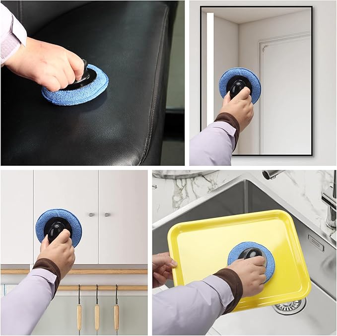 Microfiber Wax applicator pad,car Wax applicator pad with Waxing Handle, Foam applicator Pads for car Detail,Buffing Polishing Foam Pads for Car Cleaning and Fine Polishing (5 inch, 12 Pack)