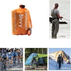 Emergency Sleeping Bags for Survival，2 Pack Bivvy Bag， Storage Bag with Whistle， Camping, Hiking Keep Warm, Outdoor Adventures