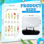 2 Pack Car Seat Towel Covers with Storage Bag 63 x 32 Inch Athletic Running Towel Seat Sweat Washable Non Slip Cover Gift for Car Outdoor Sport Activities (Christian Floral)