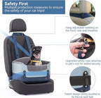 Upgraded Dog Car Seats for Small Dogs Under 25lbs – Safety Booster Seat with Patent Buckles, Adjustable Leash, for Travel, Cars, SUV, Pickup – A4Pet Pet Bed for Puppy & Cat