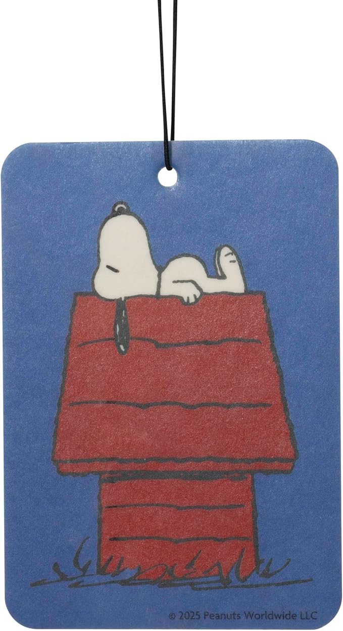 Plasticolor 005738R01 Peanuts Snoopy Doghouse Paper Air Freshener - 2 Pack