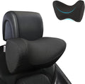 iwantit® Car Neck Pillows with Memory Foam, Neck Supporting for Long Time Driving, Adjustable Straps and Comfy Outer Cover(Black,1Package, Large Size)