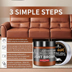 8.5oz Leather Recoloring Balm with 100ml Mink Oil,Light Brown Leather Repair kit for Furniture and Car Interior,Leather Couch Scratch Repair,Leather Dye Paint,Mink Oil for Leather