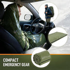 Sleeping Bag, Terrashell Blanket, Emergency Sleeping Bag, Compact Lightweight, Waterproof, Heat Blanket Survival for Survival Kit Car Camping Gear Hiking Go (25 μm)