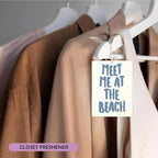 Trendy Blue Coastal Beach Lavender Car Air Freshener 3, Meet Me at the Beach Disco Ball Cocktail Scents Air Freshener for Women Girls, Beachy Car Accessories Interior Mirror Decor Hanging
