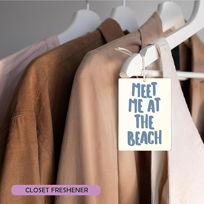 Trendy Blue Coastal Beach Lavender Car Air Freshener 3, Meet Me at the Beach Disco Ball Cocktail Scents Air Freshener for Women Girls, Beachy Car Accessories Interior Mirror Decor Hanging