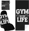 1 Pack Car Towel Seat Covers with Storage Bag, Multifunctional Towel for Gym Outdoor Sport, Picnic, Beach, Pet Dog Travel,Non-Slip Washable Car Seat Protector (Gym is Life)