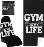 1 Pack Car Towel Seat Covers with Storage Bag, Multifunctional Towel for Gym Outdoor Sport, Picnic, Beach, Pet Dog Travel,Non-Slip Washable Car Seat Protector (Gym is Life)