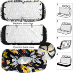 KEIAHUAN American Flag Bald Eagle Car Seat Covers Full Set Auto Front Seat Cushion Rear Split Bench Seat Pads Breathable & Washable Fit Most Cars, Trucks, SUV or Vans