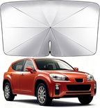 Car Windshield Sun Shade-Sun Ray Reflective Front Window Cover,Foldable Car Sunshade Windshield Umbrella with Bendable Handle for Heat and Sun Protection,Easy to Install for Cars,SUVs,Trucks and Vans