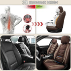 Leather Car Seat Covers Fit for Toyota RAV4 EV 2012-2013, 5 Seater Car Seat Cover, Premium Waterproof, Scratch Resistant Car Interior Accessories (Full Set Coffee)