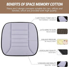 MYFAMIREA Car Seat Cushion Pad 1.2" Thick Comfort Seat Protector for Car Driver Seat Office Chair Home Use Memory Foam Seat Cushion with Non Slip Bottom, 20'' x 18.5'', Gray