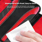 NBTEPEM Red Center Console Cover, Sporty Leather Armrest Cover Cushion with 2 Storage Pockets, Universal Auto Middle Console Protector, Car Interior Accessories for Most SUV, Truck, Sedan Vehicles
