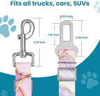 Adjustable pet cat and Dog car seat Belt，The Lanyard is Flexible and Adjustable from 20 to 33 inches (Pink Marble)