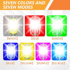 Wireless Emergency Strobe Lights with Remote | USB Rechargeable LED Light Kit (1-Pack) | 7 Colors for Car, Truck, Motorcycle, Drone
