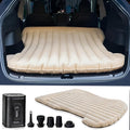 ZKOO Car Air Mattress 4 Inch, SUV Truck Camping Air Mattresses, Quick Inflation Chamber Portable Driving Trip Air Bed Soft Flocked Top for Camping, Colchon Inflable, with Storage Bag (Khaki)
