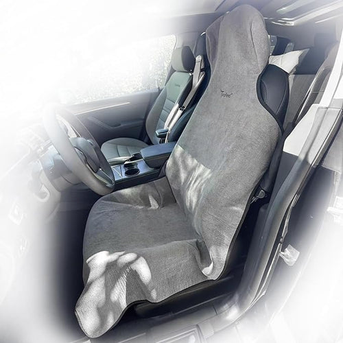 600g Ultra-Thick Waterproof Car Seat Cover Towel - Premium Heavy-Duty Terry Cloth Seat Protector for Gym, Beach, Athletes - Universal Fit, Sweat-Proof & Washable, Non-Slip Gray 1pc