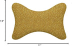 Headrest Pillow for Car Seat, 2 Pcs Memory Foam Neck Support Pillow for Neck Pain Relief, Compatible with Beautiful Gold Bling Glitter Sparkles Pattern Car Office Soft Travel Pillow