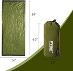 Emergency Sleeping Bag & LED Beanie Hat Set, Waterproof Thermal Mylar Bivy Sack, Portable Survival Gear for Hiking, Camping, Bug-Out Bags & Emergency Kits