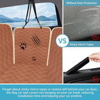 Lassie Dog Car Seat Covers for Back Seat with 2 Seat Belts, Waterproof Dog Car Hammock with Mesh Window Durable Scratch Proof Nonslip Pet Carseat Covers Universal Fit Protector for Cars, Trucks & SUVs