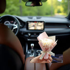 Pink Mini Dried Flowers Bouquet for Car Air Vent Clips, Air Outlet Perfume Decoration, Automotive Air Fresheners Car Air Fresheners Interior Accessories Interior Accessories