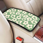 Vintage Groovy Flowers Auto Center Console Cover Pad Car Armrest Seat Box Cover Cushion Universal for Most Vehicle SUV Truck Car Accessories Decor