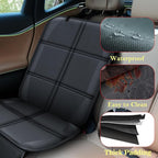 Meolsaek Car Seat Protector for Child Car Seat, Durable 600D Fabric Waterproof Car Seat Cover with Thick Pad Non-Slip Backing，No Imprints (Thicker Black-2pc)